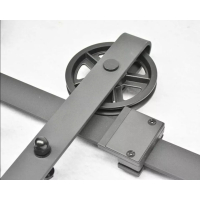 Railsysteem zwart 200 cm grote wielen