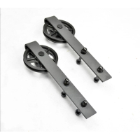 Railsysteem zwart 200 cm grote wielen