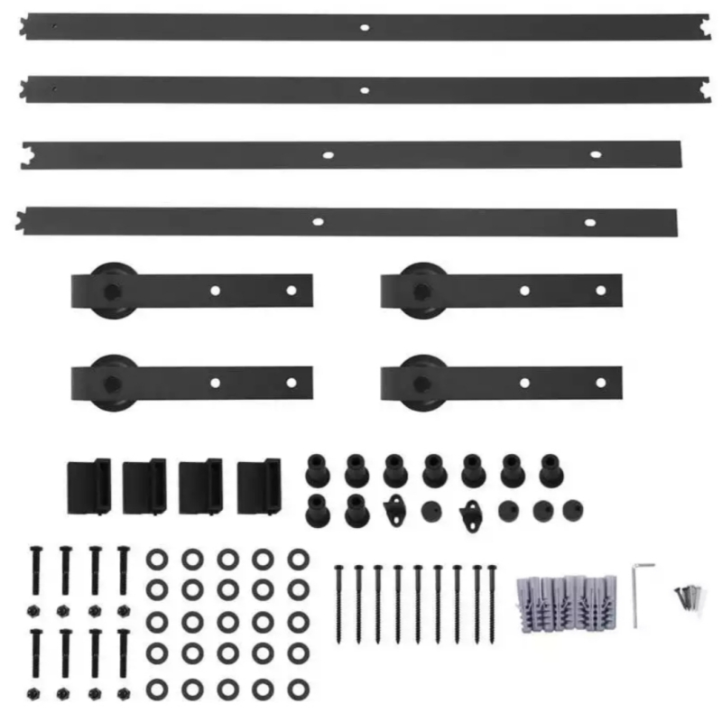 Railsysteem 290 cm lang met dubbele set rollers
