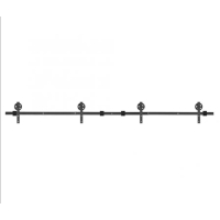 Railsysteem 244 cm met 2 sets spaak rollers