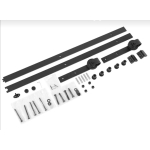 Railsysteem zwart 244 cm recht